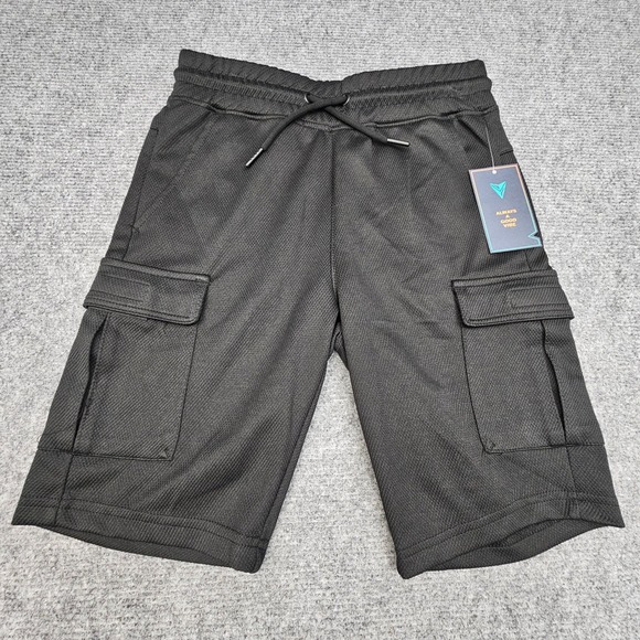 Univibe Other - Univibe Cargo Shorts Kids Medium UB125802 Black Mesh Athletic Drawstring NWT